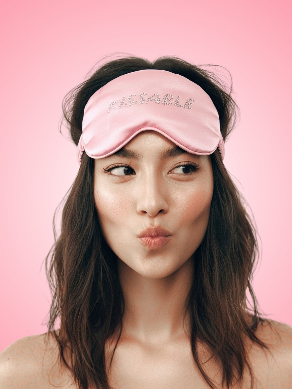 Rhinestone Satin Sleep Mask