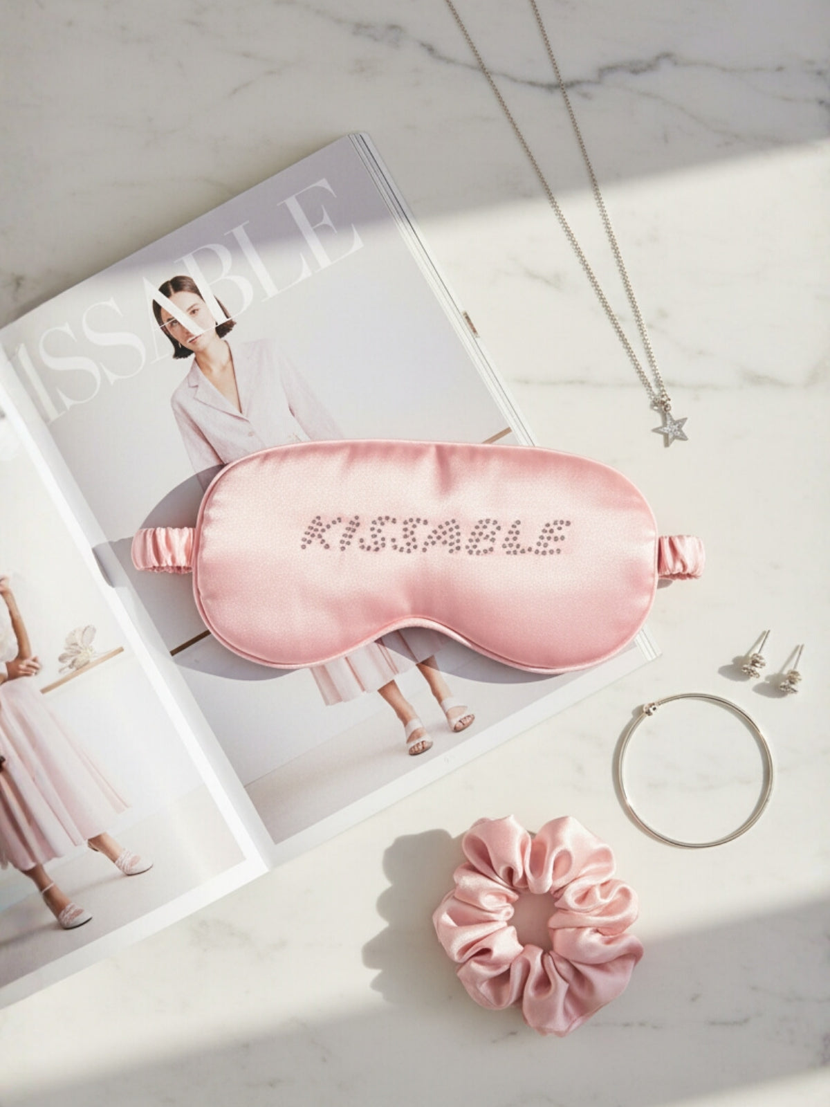 Rhinestone Satin Sleep Mask