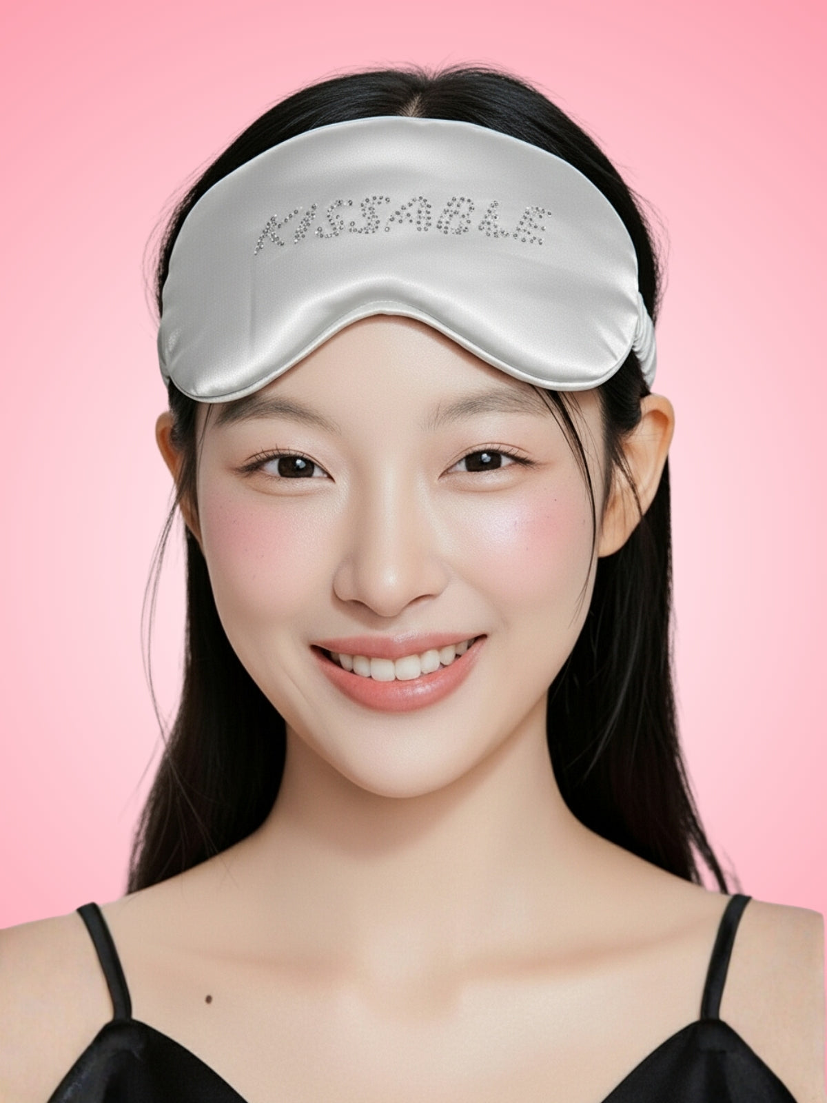 Rhinestone Satin Sleep Mask